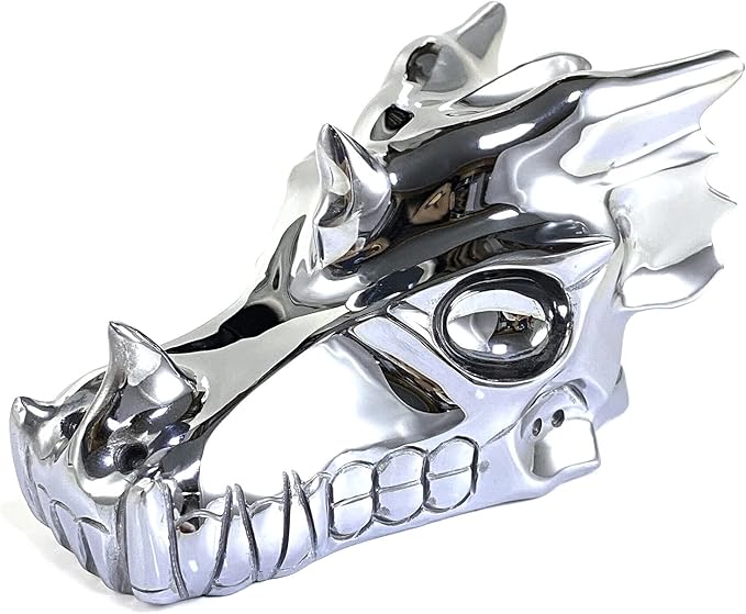 5 厘米)tera-hertz 水晶龙骷髅,手工雕刻宝石精美艺术雕塑,**石雕像.